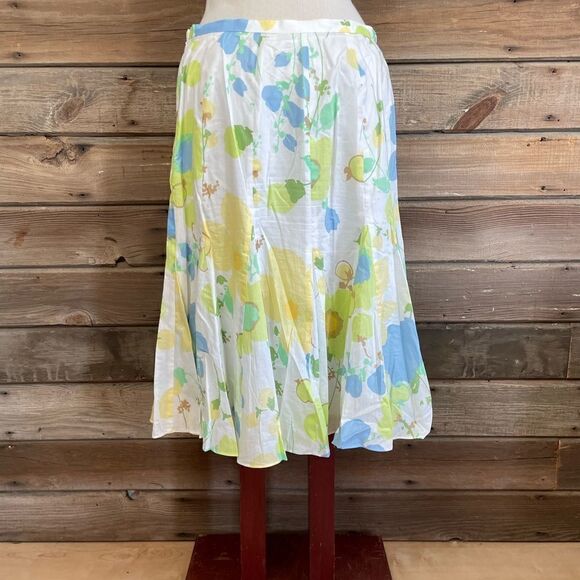 Kasper Floral Water Color Midi Skirt Size 10 EUC - Picture 5 of 8